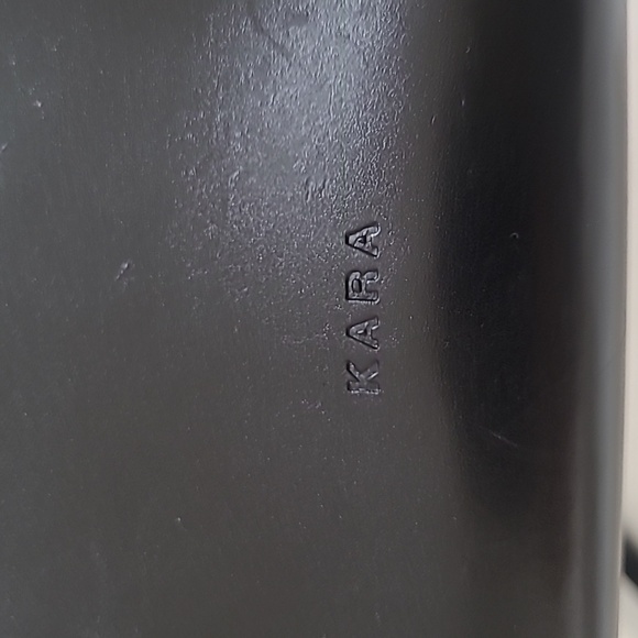 NWT KARA Nano Tie Black Leather Crossbody Bag - Picture 9 of 10